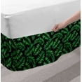thumbnail image 2 of Tropical Bed Skirt, Continuous Exotic Leaves Jungle Foliage Watercolor Effect Botany Art, Elastic Bedskirt Dust Ruffle Wrap Around for Bedding Decor, 4 Sizes, Dark Forest Green Green, by Ambesonne, 2 of 2