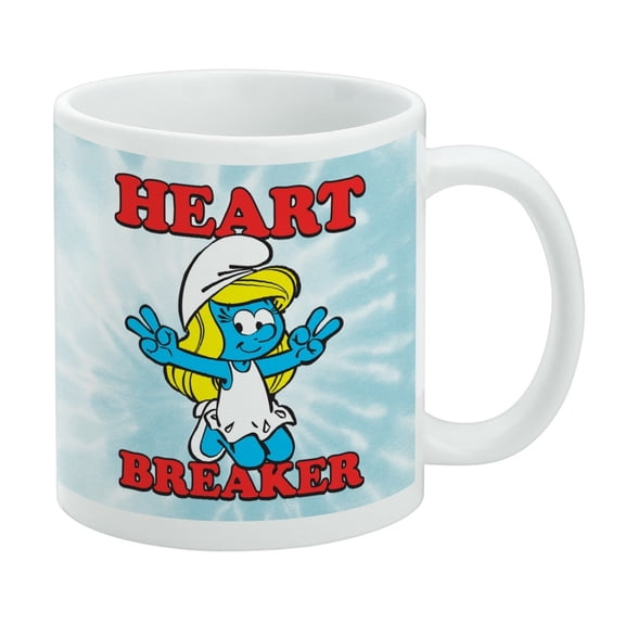 Smurfette Heart Breaker Ceramic Coffee Mug, Novelty Gift Mugs for Coffee, Tea and Hot Drinks, 11oz, White