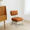 thumbnail image 1 of Taburete con ruedas cuadrado bajo, taburete corto con asiento con ruedas, cambio de zapatos con respaldo, taburete de pedicura, taburete de polea para Naranja Macarena Asiento bajo con ruedas, 1 of 8
