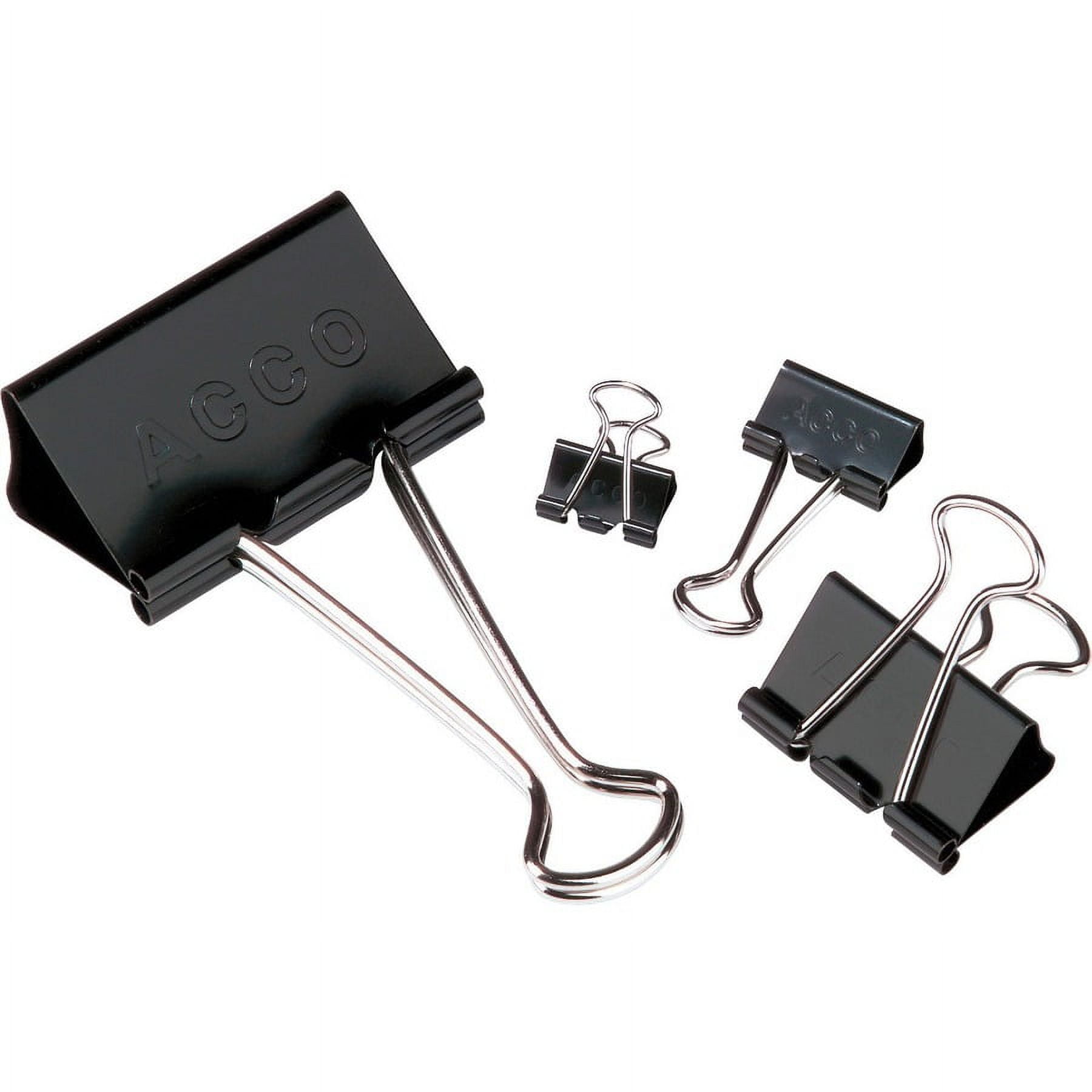 ACCO Binder Clips, Medium, 12 Count, Black (A7072050)