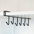 thumbnail image 2 of Metal Cabinet Hanging Rack Bathroom Kitchen Organization Free Nail Seamless Hook Organizer Rack, 2 of 4