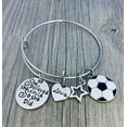 thumbnail image 2 of Girls Soccer Bracelet, Soccer Jewelry, Soccer She Believed She Could Bangle Bracelet, 2 of 4