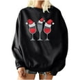 thumbnail image 5 of USSUMA Women Christmas Pullovers Tunics, Womens Tops and Blouses Scoop Neck Ladies Henley Shirts Long-Sleeve Dressy Plus Size Vintage Tee Pullover Tops Shirts Xmas Tree Gnomes Pattern Top, 5 of 8