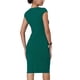 thumbnail image 3 of Vestido de tubo plisado de INSPIRE CHIC para mujer 2XL Verde, 3 of 6