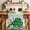 Green, variant on St. Patrick's Day Table Runner 36 Inches Long Farmhouse Dress Scarves, Green Shamrocks Leaf Polka Dots Beige Dining Tablerunner for Coffee Table/Kitchen Island/Party Décor, Small 13" x 36"