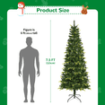 thumbnail image 4 of UTEN 7.5FT Premium Hinged Artificial Christmas Tree with Sturdy Base w/ 800 Tips, Two Colors Trees for Holiday Christmas Decoration, 4 of 9
