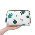 thumbnail image 4 of YFYANG Large Clutch Leather Makeup Bag, Green Leaves Berries Travel Toiletries Bag, Ladies Cosmetic Storage Bag, 4 of 8