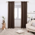 thumbnail image 6 of Deconovo Brown Blackout Curtains Rod Pocket Curtain Panels Thermal Insulated Curtains for Sliding Door 52 W x 95 L inch 2 Panels, 6 of 9