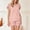 Pink, variant on Honeeladyy Womens Lounge Set Short Sleeve Top and Shorts Sleepwear Pajama Set Two Piece Shorts Outfits Set Green M