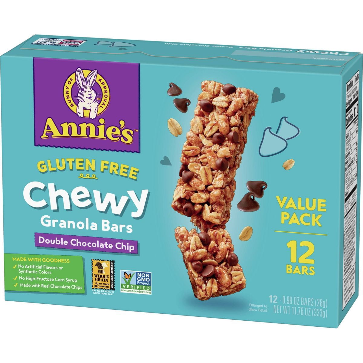 2X - Annie's Organic Gluten Free Double Chocolate Chip Granola Bars Value Pack - 11.7oz