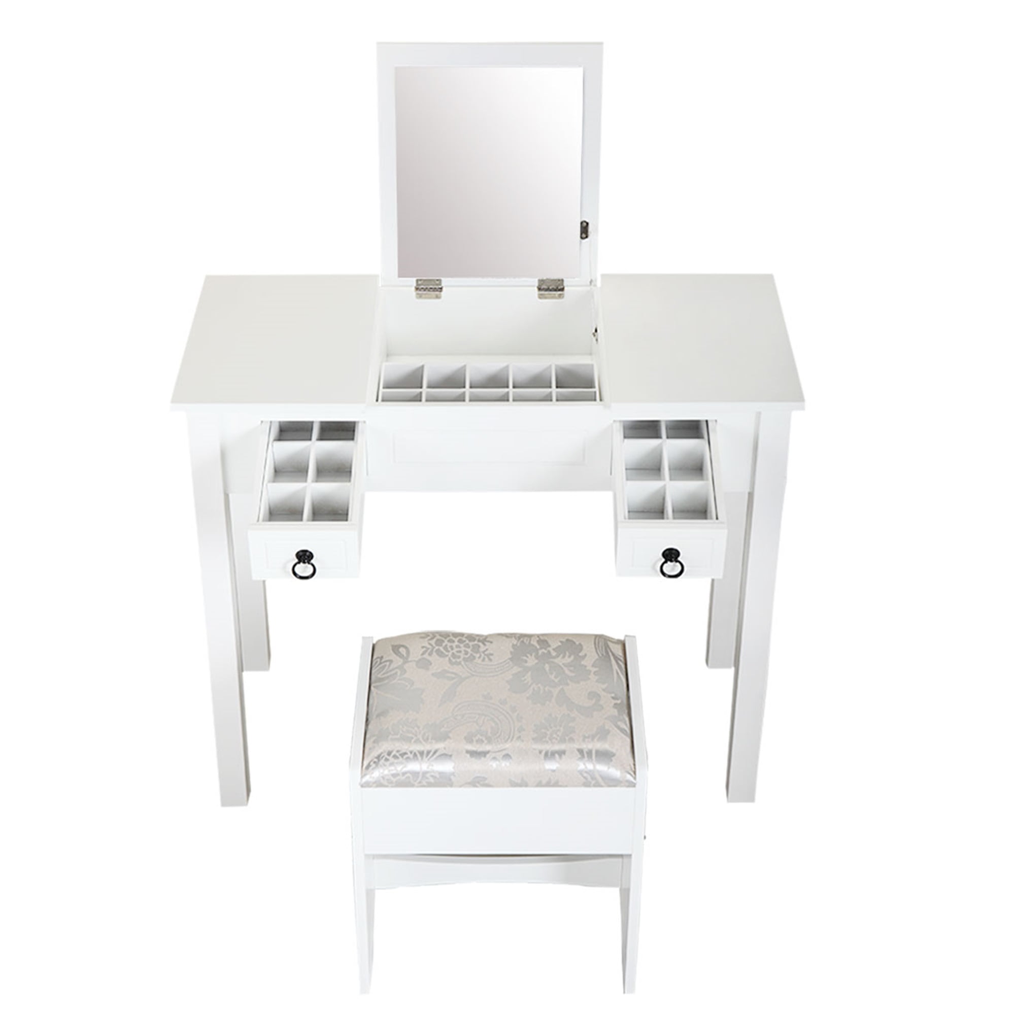 Spaco Small Makeup Vanity Desk with Mirror Makeup Vanity, White Vanity Spaco Small Makeup Vanity Desk with Mirror Makeup Vanity, White Vanity