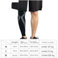 thumbnail image 3 of Yuarrent Antideslizante deporte compresión pierna manga senderismo correr rodillera Deportes y aire libre gris negro L, 3 of 3