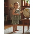 thumbnail image 5 of AceBaby Kids Toddler Girls Summer Outfits,1-6T  Sleeveless Daisy Print Smocked Vest Tops and Elastic Waist Shorts, 5 of 9