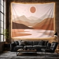 thumbnail image 6 of Neutral Mountains with Terracotta Sun and Birds, Calming Minimalist for Nature Lovers, Abstract Landscape Wall Decor, Housewarming Gift, Tapestry Wall Hanging for Living Room and Bedroom, 6 of 7