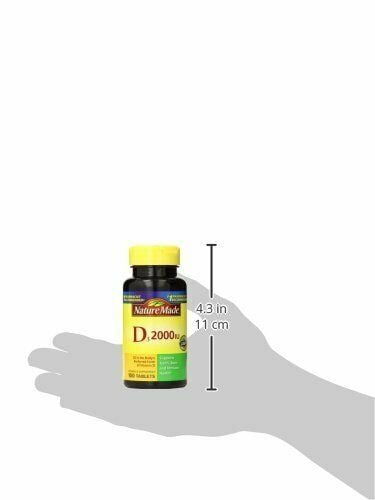 Nature Made D3 2000IU Vitamin D, Gluten Free Supplement, 100 Tab ea, 3-Pack