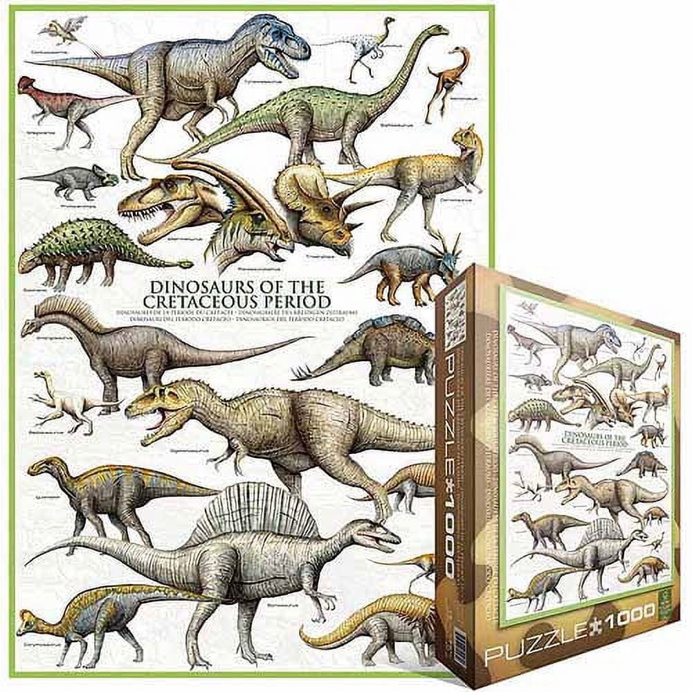 Eurographicspuzzles - Dinosaurs - Cretaceous Period - Jigsaw Puzzle - 1000 Pieces