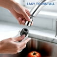 thumbnail image 6 of Wowow Kitchen Faucet Head Replacement Chrome, 3 Function Pull Out Spray Nozzle with 9 Adapters for Kitchen Sink Faucet，US Standard for Moen Kohler Delta Faucets G1/2 Male Connector, 6 of 7