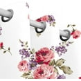 thumbnail image 4 of Coolnut Window Curtain Panels Bunch of Roses Grommet Top Room Darkening Thermal Insulated Blackout Window Treatment Drapes 2 Panels W55 x L84 In, 4 of 6