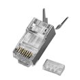 thumbnail image 3 of CAT6A RJ45 Modular Plug 3 Prong Gold Contacts 10Gbps Shieldeds Ethernet connectors, 3 of 8