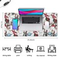 thumbnail image 5 of Long Mouse Pads for Desk,White Christmas Snowman Pattern Desk Mats on Top Of Desks, Desk Mouse Pad Extra Large with 3mm Non-Slip Base and Stitched Edge for Gaming,Office,Work,Home 35.4x15.7in, 5 of 5