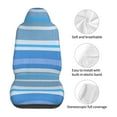 thumbnail image 6 of Easy to Install Car Universal Seat Cover, Blue Woven Stripes Four Seasons Universal Front Seat Cover, 2-Piece, 6 of 8
