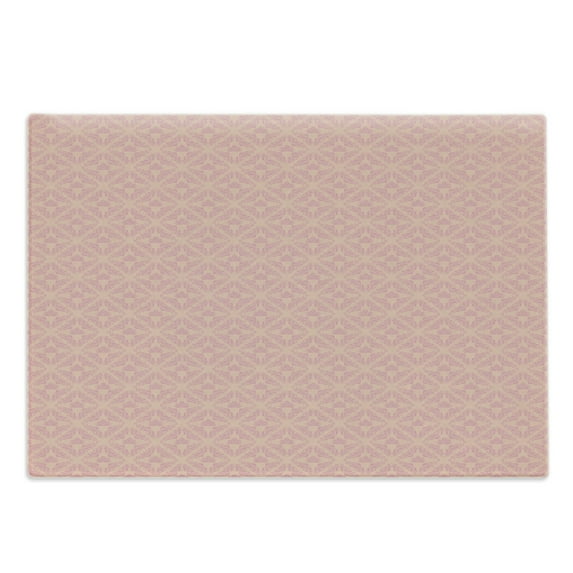 Peach Cutting Board, Abstract Background with Soft Color Palette and a Banner Wedding Inspirations, Decorative Tempered Glass Cutting and Serving Board, Large Size, Peach Pink, by Ambesonne