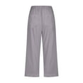 thumbnail image 6 of Women's Pants Fashion Casual Pants For Women Casual Loose Drawstring Drawstring Solid Color Large Size Three Quarter, 6 of 6