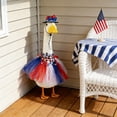 thumbnail image 4 of AYktou 4th Of July Porch Goose Outfit Set, 23 Inch High Lawn Goose Statue Patriotic Porch Costume Clothing Independence Day Garden Porch Clothes Including Headwear Necklace Gauzy Skirt Home Decor, 4 of 6