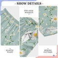 thumbnail image 4 of Daisy Flower Pattern Pajama Pants Soft Lightweight Lounge Pants Bottoms Sleep Pants Warm Comfy, 4 of 9