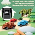 thumbnail image 3 of Juqic Rampa De Coche De Juguete para Niños Pista Dinosaur Spray Hills Adventure Railcar Slot Car Vehicle Race Play Set con 20 Mini Coches para Niños En Edad Preescolar Rompecabezas Regalos Niños De 3, 3 of 5