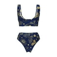thumbnail image 5 of Daiia Vintage Golden Butterfly Women's Bikini Set Two Piece Swimsuit High Waisted Bikini Adjustable Straps Bikini Perfect for Beach, Pool, and Summer Vacation-Large, 5 of 9