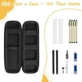 thumbnail image 2 of Small Pencil Case for Pencils,Hard Pencil Case for Executive Fountain Pens,Ballpoint Pens-Black，1pcs, 2 of 15