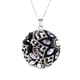 thumbnail image 3 of Juego de aretes y cadena con dije ZVEZDA plata mexicana ley .925 negro, 3 of 5