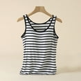 thumbnail image 3 of TODOZO striped Racerback Tank Tops for Women with Shelf Bra Padded Cotton Wide Strap Camisole Yoga Cami Shirts Cotton Undershirt camisoles for women with built in bra womens summer tops 2025 trendy, 3 of 3