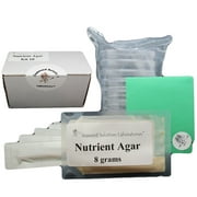 Nutrient Agar Kit, Includes Nutrient Agar Dehydrated, 10 Sterile Petri Dishes with Lids & 10 Sterile Cotton Swabs
