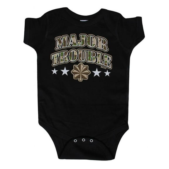 Toddlers Black Major Trouble Black/Camo Bodysuit - 18 Months