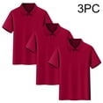 Ahabrexf White Button Up Shirt Boys Short Sleeve 3-Pc Solid Color ...