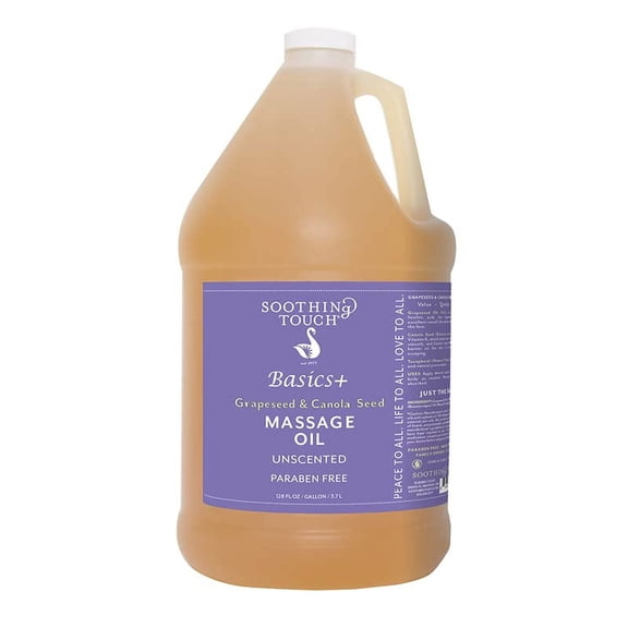 Soothing Touch Basics Grapeseed & Canola Seed Massage Oil, 1-Gallon