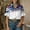 White, variant on WCJM Ladies The 4th 250th Tank Top Flag Print Button Down Long Sleeve Ruffled Cuffs Pleated Loose Fit Top(White,S)