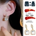 thumbnail image 1 of Fiudx Liquidación de ahorros de verano Pendientes de mujer Pendientes irregulares de alta gama Pendientes geométricos con forma de aguja, 1 of 7