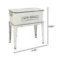 thumbnail image 4 of The Gerson Company 22.8 in. Antique Farmhouse White Metal Planter, 4 of 5