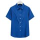 thumbnail image 5 of Camisas de Manga Larga para las Mujeres Suelto Ajuste Solapa Botón de Manga Corta Imitación Túnica de Lino, Camisas de Manga Larga para las Mujeres Bajo Scrubs Blusa Casual, 5 of 7