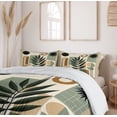 thumbnail image 5 of Ambesonne Monstera Duvet Cover Set, Nature Mid Century Boho, Calking, Beige Evergreen Sepia, 5 of 6