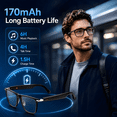 thumbnail image 3 of MOSENSE Smart Glasses with Bluetooth Audio, Hands-Free Call Answer, Real-Time Recording & Online Translation, Magnetic Charger Included, Ideal for Daily Casual Wear, 3 of 6