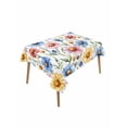 thumbnail image 2 of Blue Yellow Red Floral Spring Tablecloth Rectangle Table Cloth 52x70, Waterproof Tablecloth Outdoor Table Cloth, Watercolor Daisy Summer Washable Table Cover for Kitchen Dinning Party, 2 of 8
