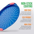 thumbnail image 6 of NutriChef Non-Stick Pizza Pan - Deluxe Nonstick Blue Coating Inside & Outside With Red Silicone Handles (Blue), 6 of 6