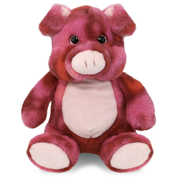 DolliBu Pink Tie-Dye Pig Plush - Super Soft Stuffed Animal, Cute Farm Animal Plush, Adorable Fluffy Stuffed Animal for Boys and Girls, Stuffed Animals Plush Gift for Babies, Kids, Adults - 9 Inches