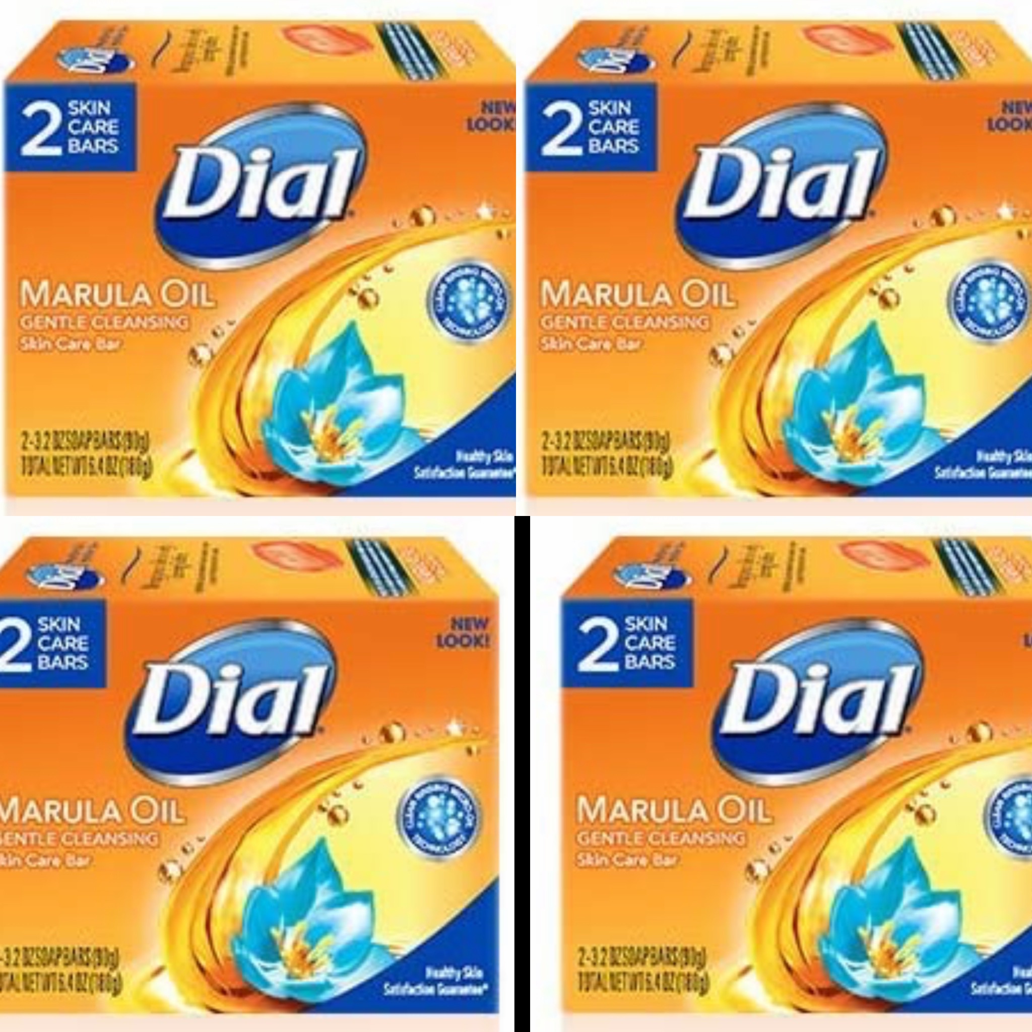 Dial Marula Oil Gentle Cleansing Skin Care Bar Soap 8 Total 3.2 oz Each