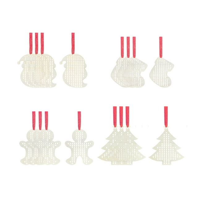 Kits de punto de cruz de madera para niños con 16 hilos para colgar, decoración DIY Árbol de calcetines