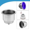 thumbnail image 3 of Portavasos de plata 12V 3W con 14 LED Marine Boat Truck Car Yacht Inserts Azul Zulema Soporte para bebida de barco, 3 of 8